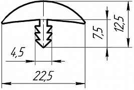 Размеры гибкого профиля T22,5