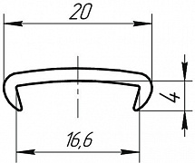 Размеры гибкого профиля C16
